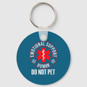 Love Shirt Emotional Support Human Not Pet Key Ring