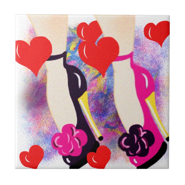Love Shoes - Fun Lesbian Gifts &  Accessories Tile (Front)