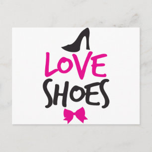 Love Shoes with cute little bow Postcard