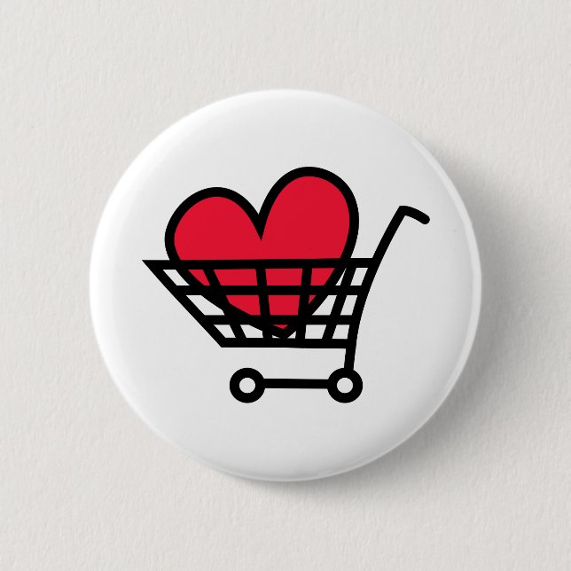 Love Shopping 6 Cm Round Badge (Front)