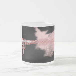 love shot. frosted glass coffee mug