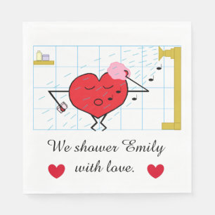 Love Shower Bridal Shower Napkin