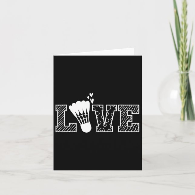 Love Shuttle Dminton Racket  Card (Front)