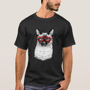 Love Siamese Cat Heart Tail Twisted Cat Lover Gift T-Shirt