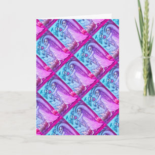 LOVE SICK GIRL ZOMBIE FOLLOWING HER HEART, WHIMSY HOLIDAY CARD