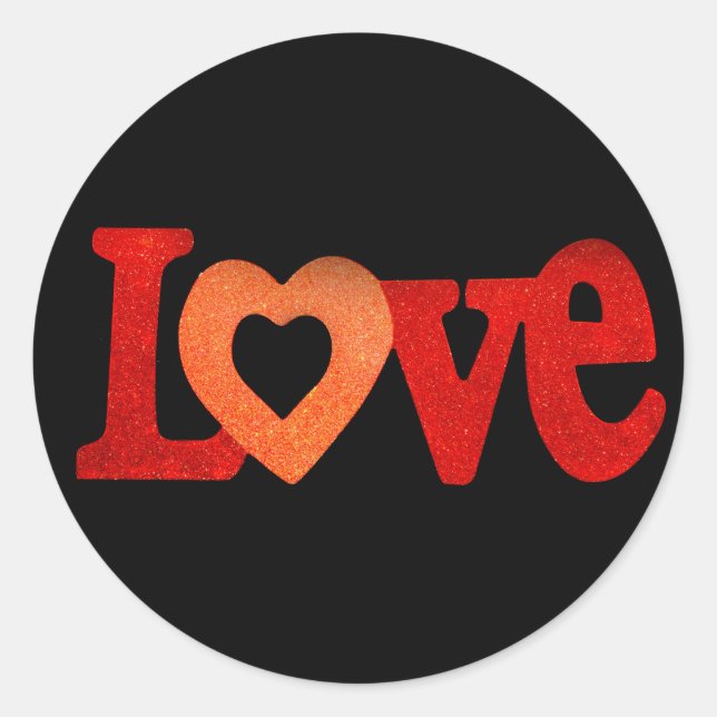 Love Sign Classic Round Sticker (Front)