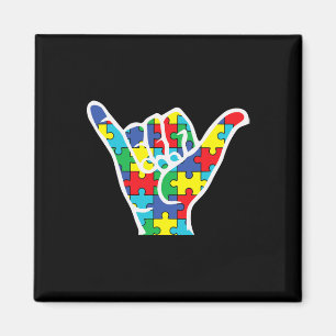 Love Sign Hand Autism Awareness 2022 Mum Dad Aunt Magnet