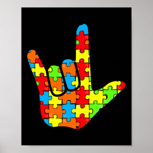Love Sign Language Autism Gift Awareness Support