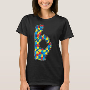 Love Sign Language Autism Gift Awareness Support 1 T-Shirt