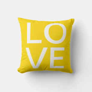 LOVE sign Valentines day typo Throw Cushion Bright