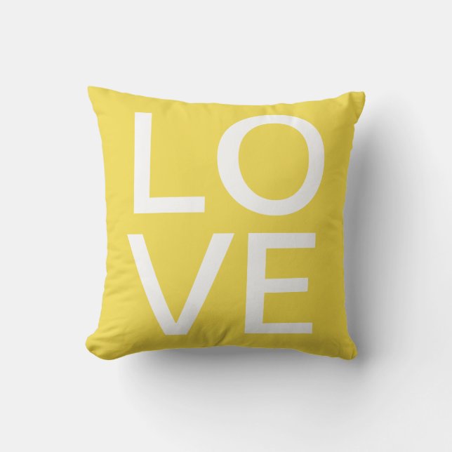 LOVE sign Valentines day typo Throw Cushion Bright (Front)