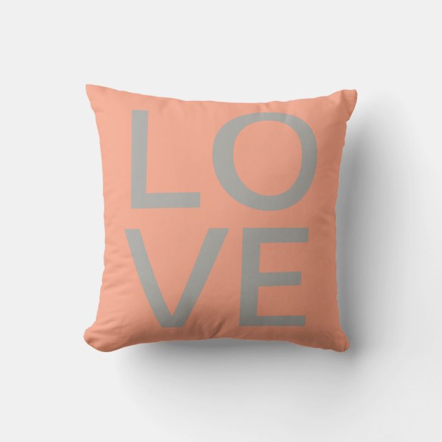 LOVE sign Valentines day typo Throw Cushion Bright (Front)