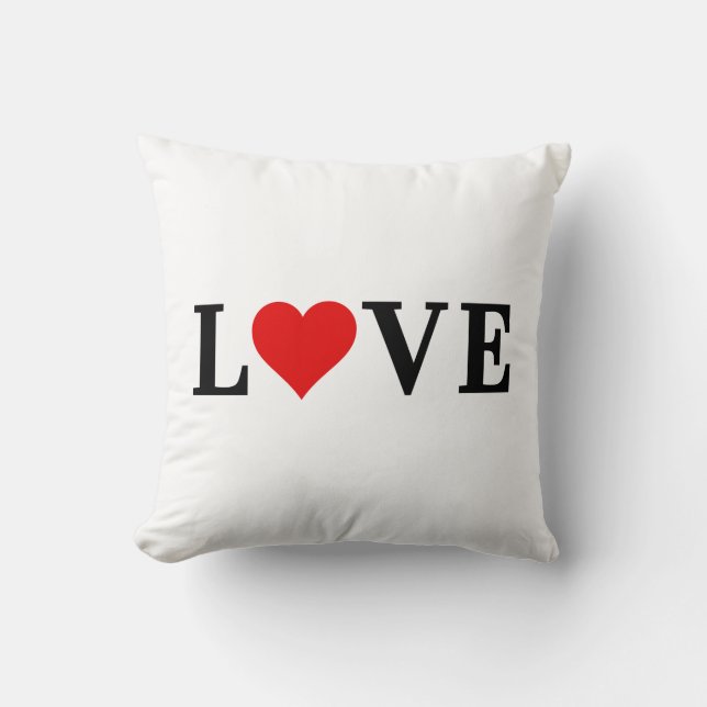 LOVE Simple Minimalist Elegant Cushion (Front)