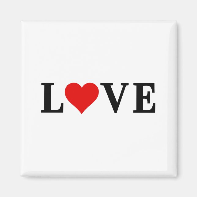 LOVE Simple Minimalist Elegant Magnet (Front)