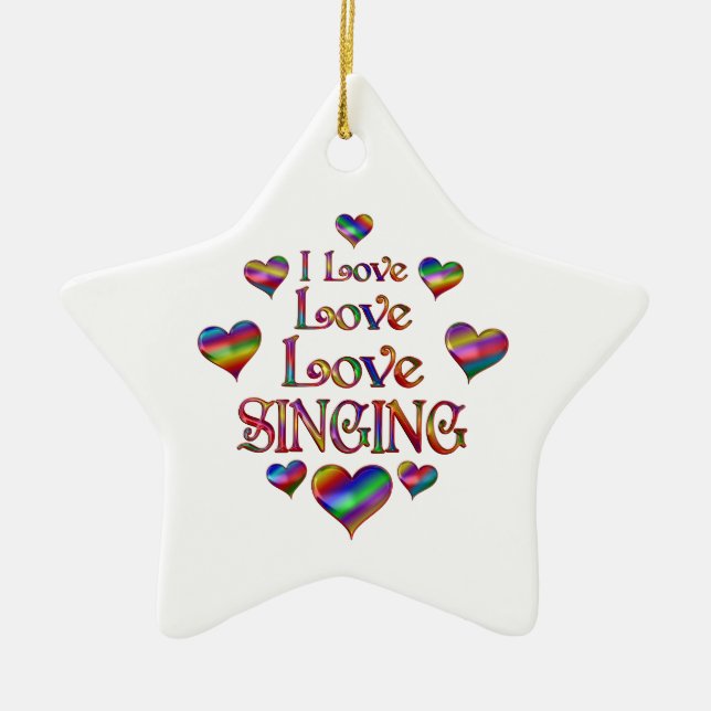 Love Singing Ceramic Tree Decoration (Front)
