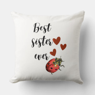 Love Sister Ladybug Cushion – Cute Heart Pillow Gi