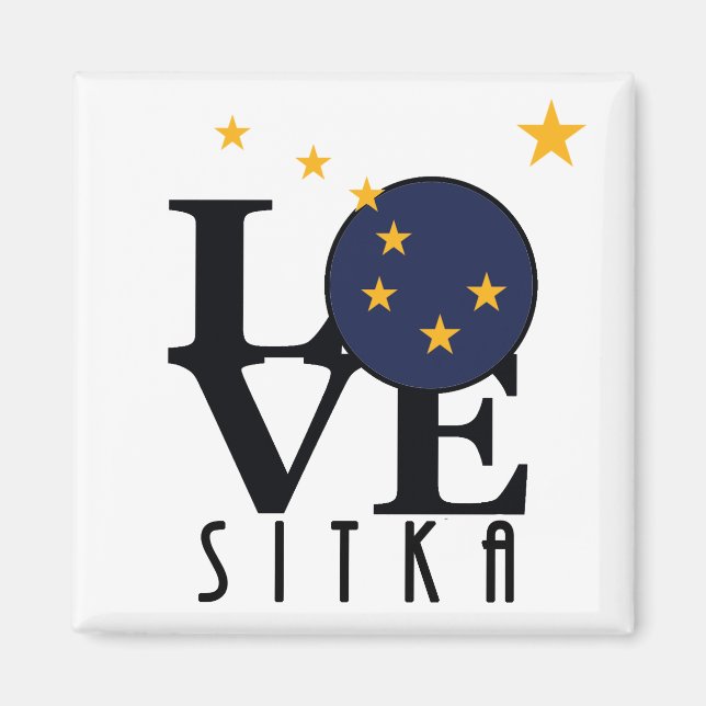 LOVE Sitka Alaska Magnet (Front)