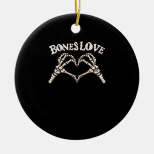 Love Skeleton Hand Classic Ceramic Tree Decoration