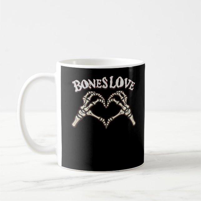 Love Skeleton Hand Classic Coffee Mug (Left)
