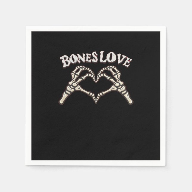 Love Skeleton Hand Classic Napkin (Front)