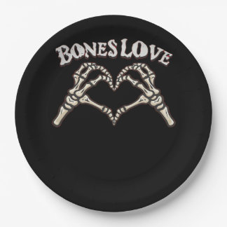 Love Skeleton Hand Classic Paper Plate
