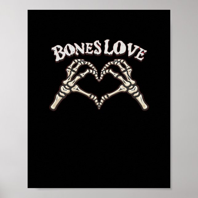 Love Skeleton Hand Classic Poster (Front)