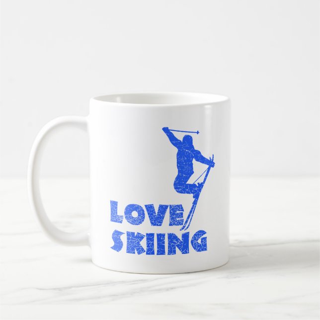 Love Skiing Coffee Mug (Left)