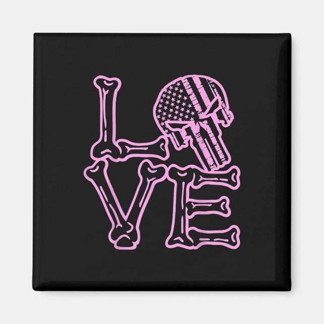 Love Skull Bones Valentine Graphic For Couples  Magnet (Front)