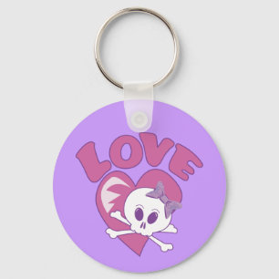 Love Skull Key Ring