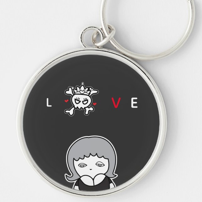 LOVE Skull Key Ring (Front)