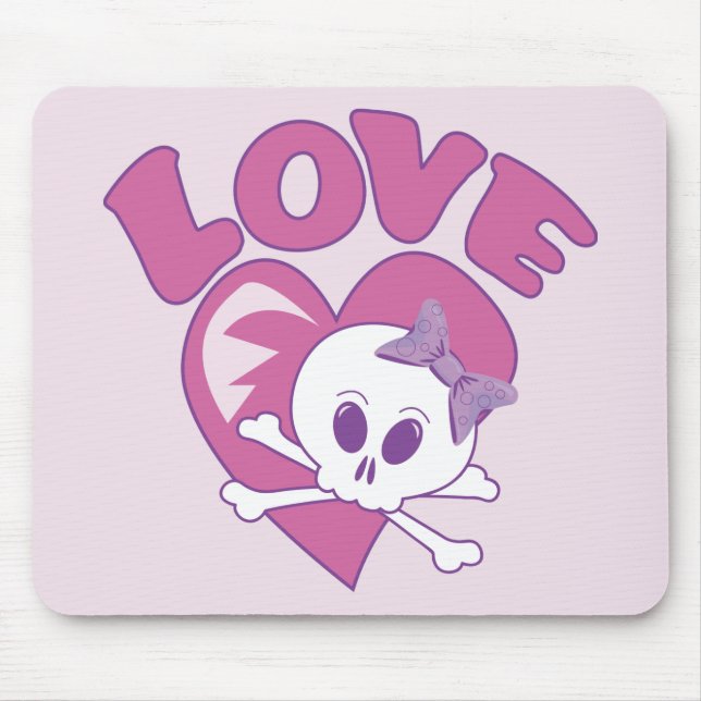 Love Skull Mouse Mat (Front)