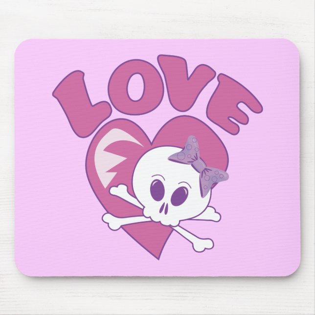 Love Skull Mouse Mat (Front)