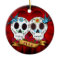 Love Skulls with Bluebirds Ornament