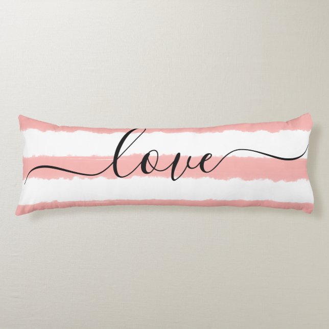 Love Sleep Blue White Striped Watercolor     Body Cushion (Front)