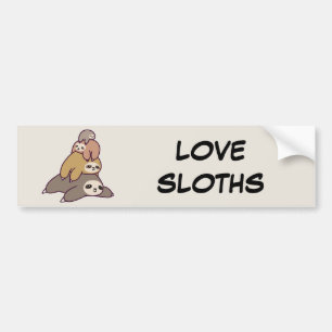 Love Sloths Bumper Sticker