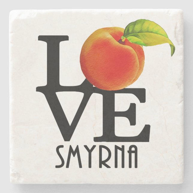 LOVE Smyrna Georgia Stone Coaster (Front)
