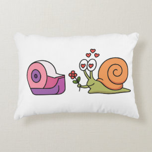 Love Snail & Tape – Cute Funny Sticker Decorative Cushion