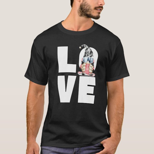 Love Snowboarding For Women Retro Winter Sports Gn T-Shirt (Front)