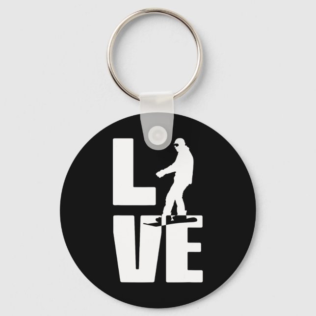 Love Snowboarding  Key Ring (Front)