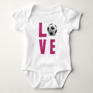 Love Soccer Baby Bodysuit