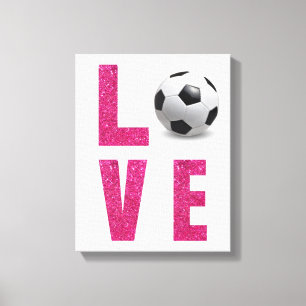 Love Soccer Canvas Print