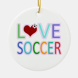 LOVE SOCCER CERAMIC TREE DECORATION
