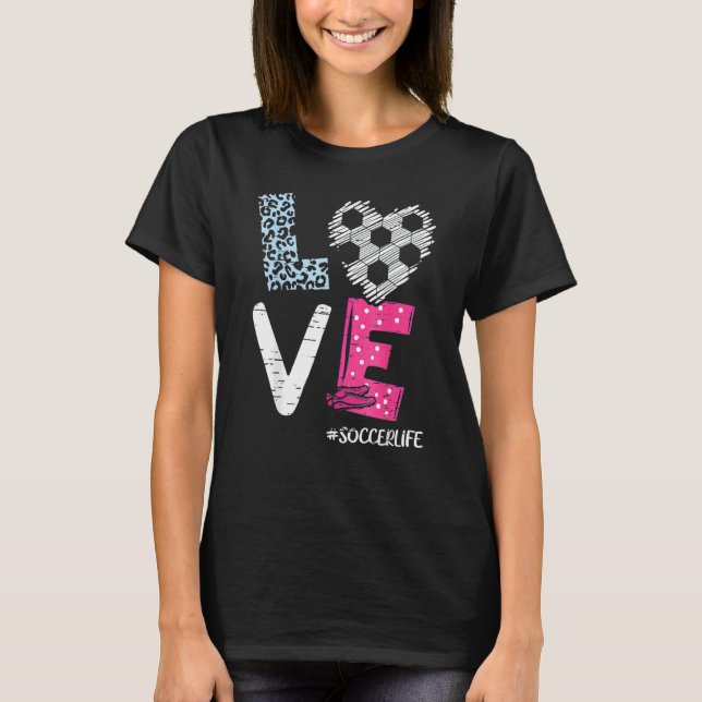 Love Soccer Coach Player Soccer Life Teen Girls Wo T-Shirt (Front)