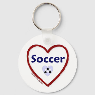 Love Soccer Key Ring