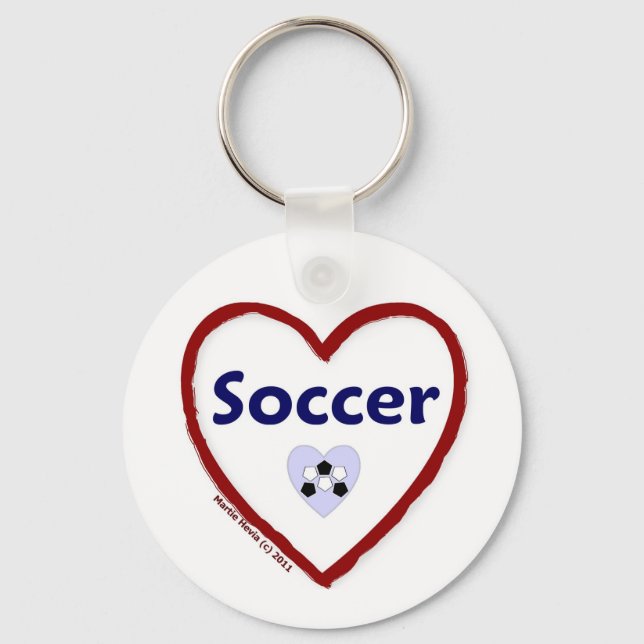Love Soccer Key Ring (Front)