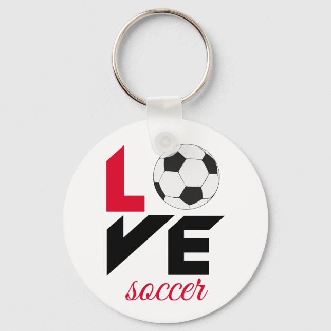 Love soccer key ring (Front)
