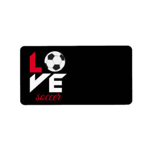 Love soccer label