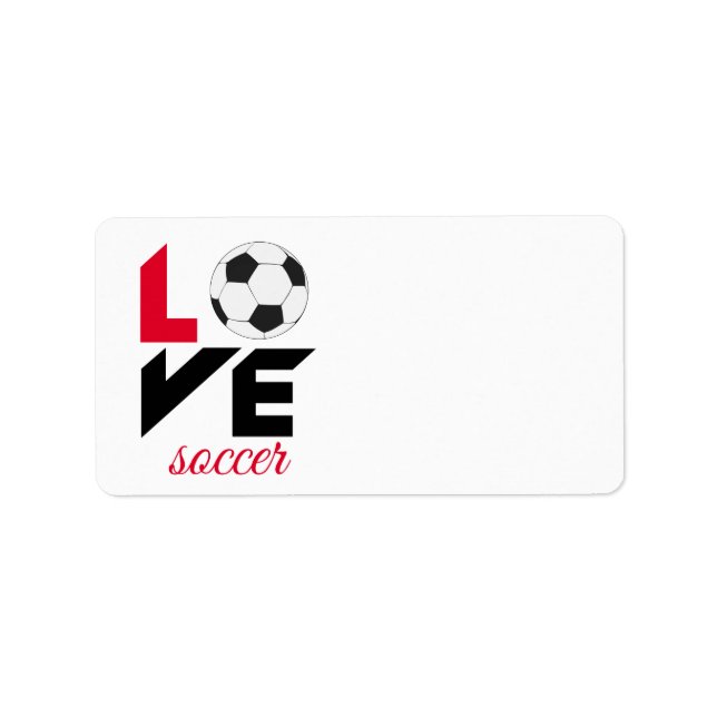 Love soccer label (Front)