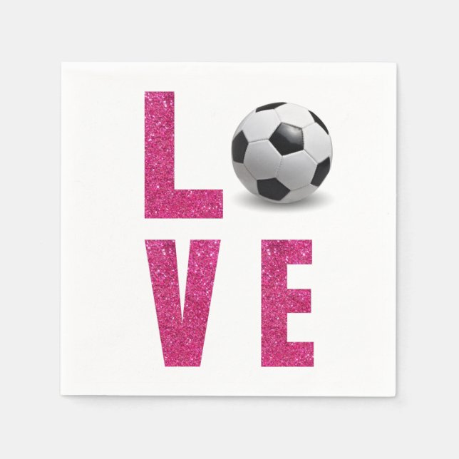 Love Soccer Napkin (Front)