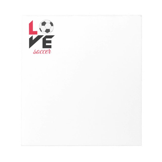 Love soccer notepad (Front)